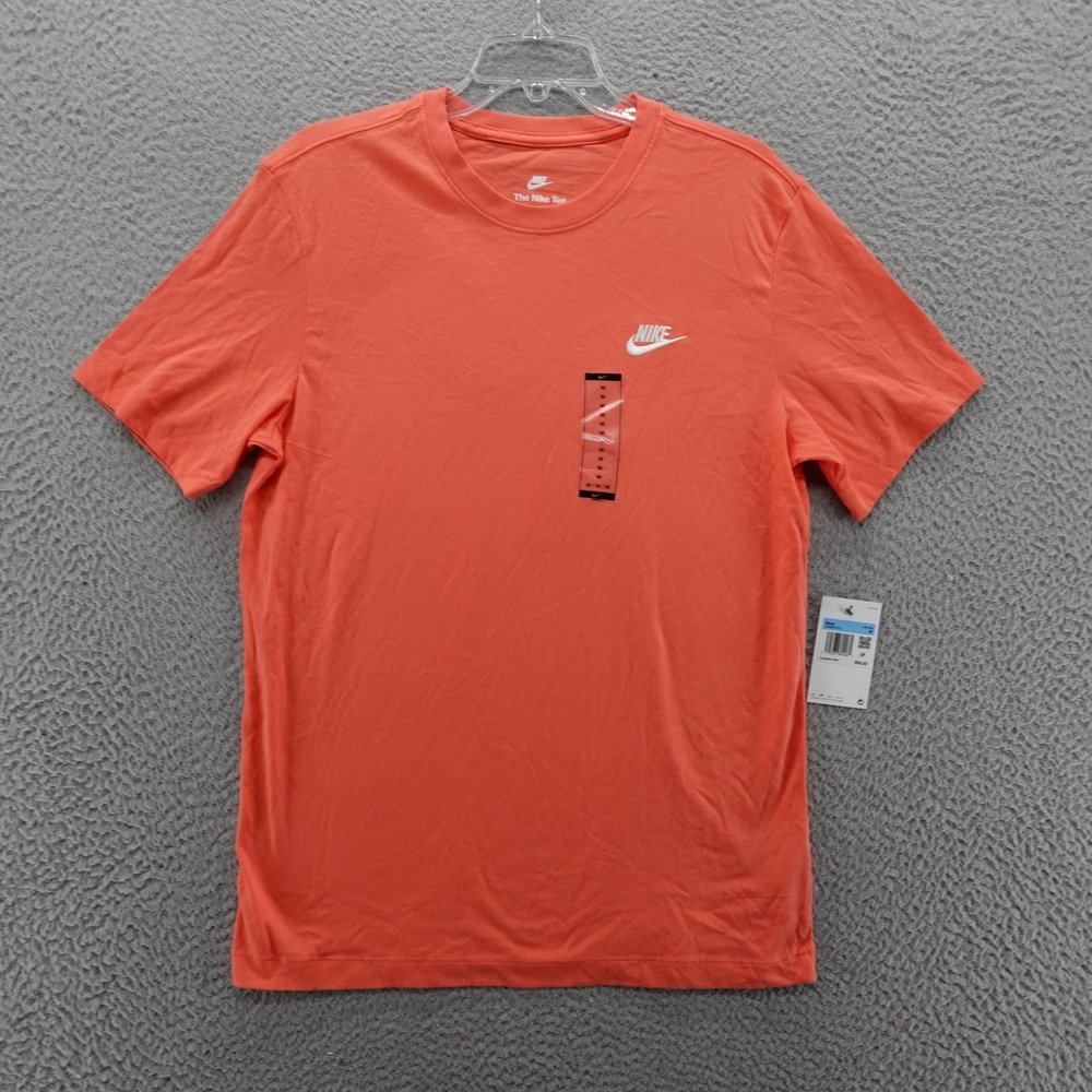 Nike Mens Sportswear Club Tee Orange Short Sleeve T-Shirt Size Medium NEW